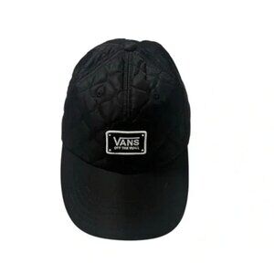 Vans Quilted Black Adjustable Strap Baseball Cap